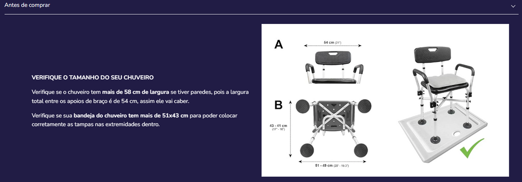 Cadeira de banho K30016
