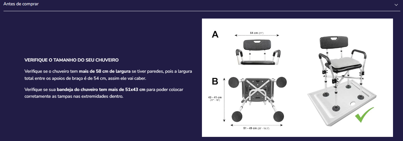 Cadeira de banho K30016