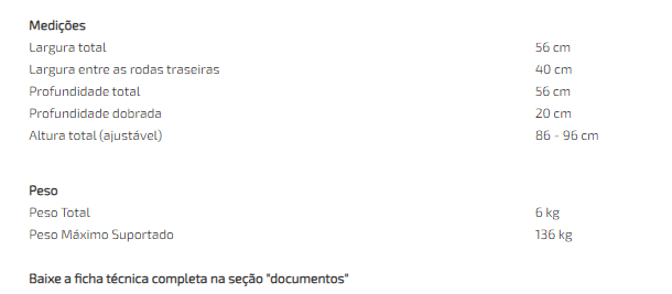 Andarilho casa Elite Lite