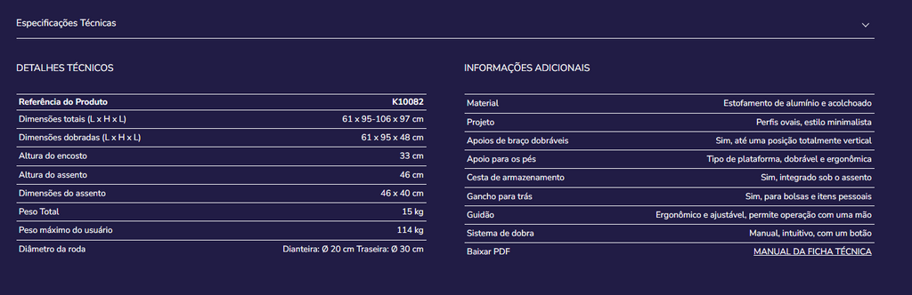 Cadeira de rodas K10082