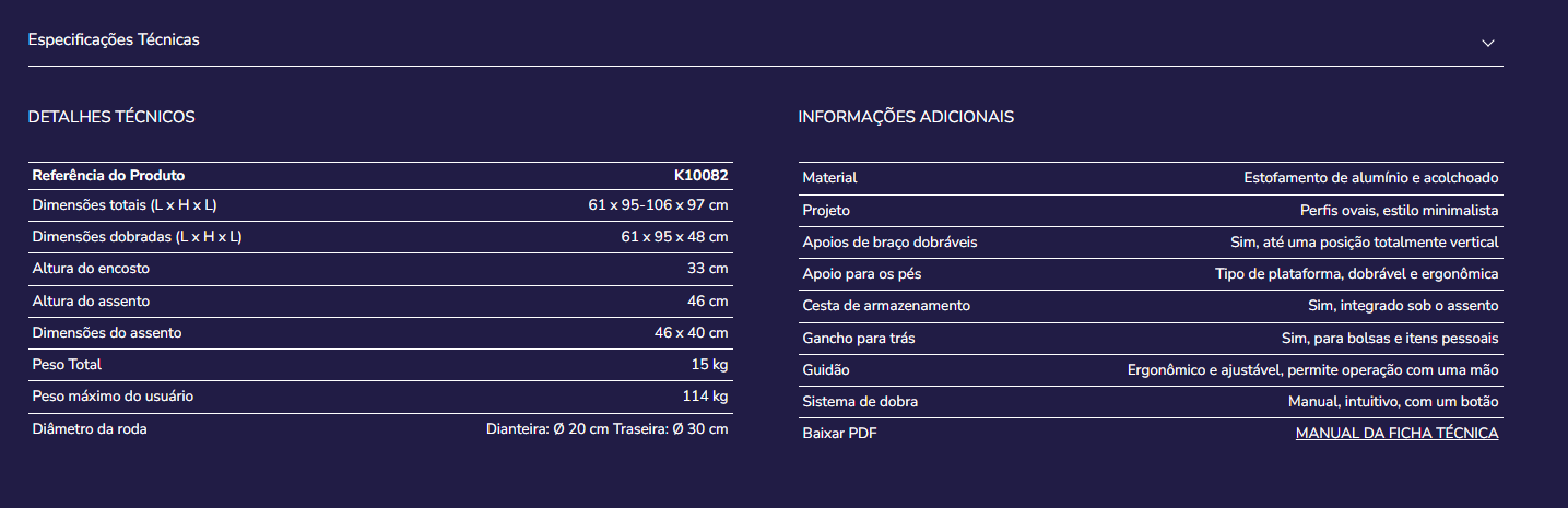 Cadeira de rodas K10082