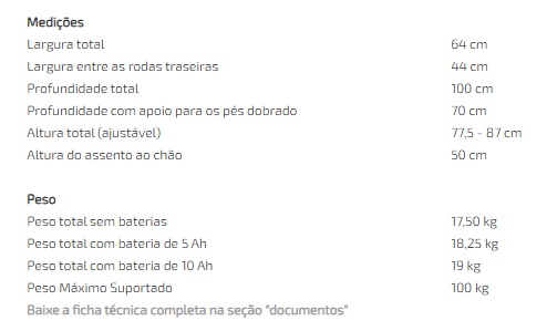 Andarilho eletrico iRoller