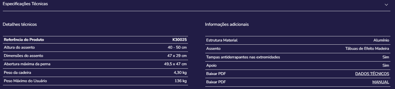 Cadeira de banho K30025