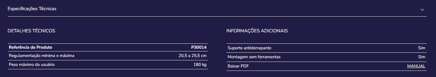 Escada de banho P30014