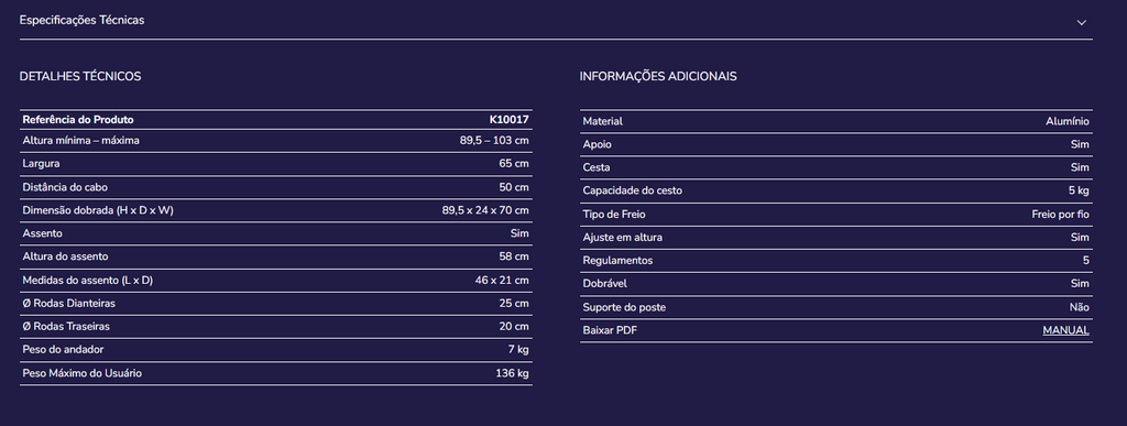 Andarilho Kmina K10017