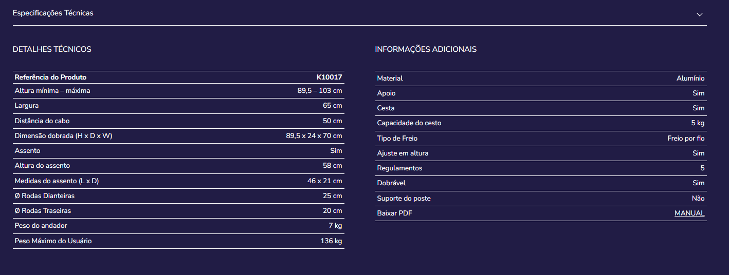Andarilho Kmina K10017