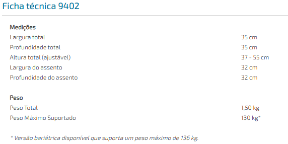 Banco de banho 9402