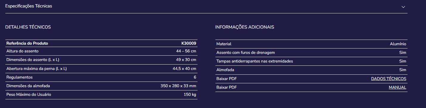 Banco de banho K30009
