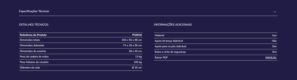 Cadeira de rodas P10019