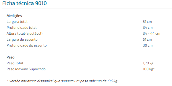 Banco de banho 9010