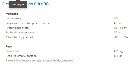 Andarilho casa Elite 3 G