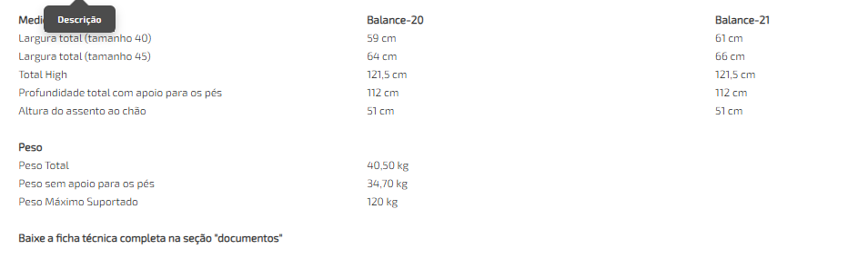 Cadeira rodas Balance 20/21