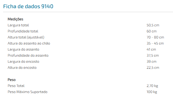 Cadeira de banho 9140