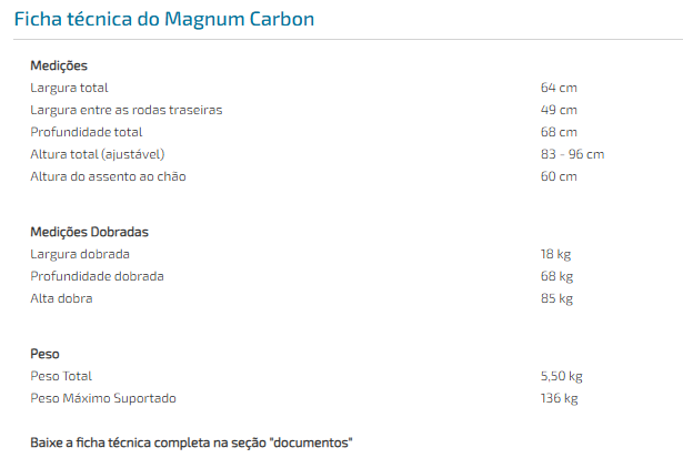 Andarilho rua Magnum Carbon