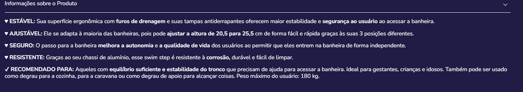 Escada de banho P30014