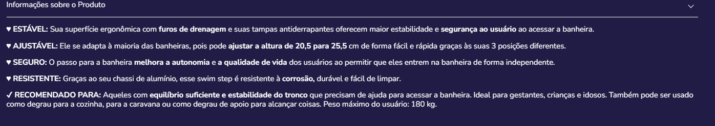 Escada de banho P30014