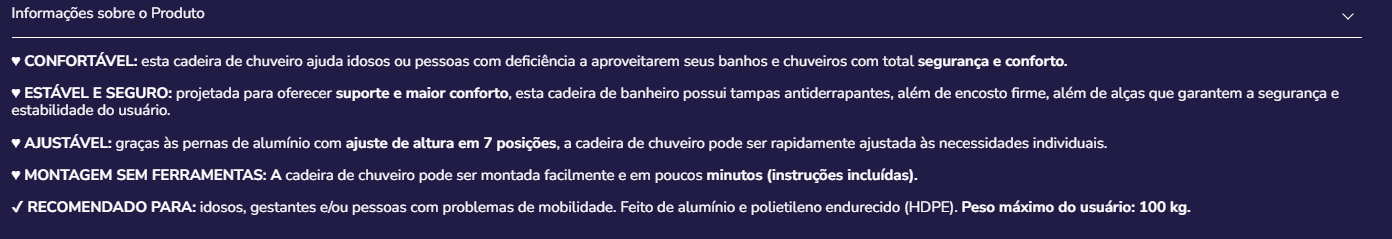 Cadeira de banho P30003