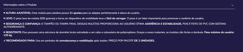 Muleta ortopédica P10001