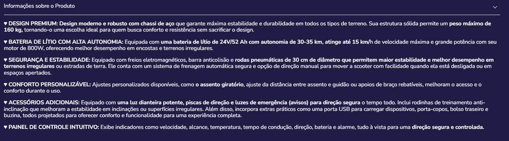 Scooter eletrica Kmina K10073