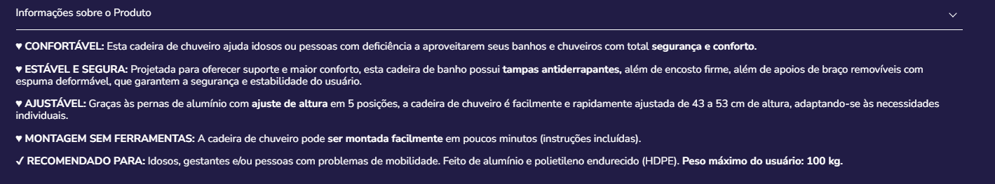 Cadeira de banho P30016