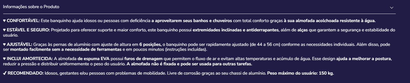 Banco de banho K30009