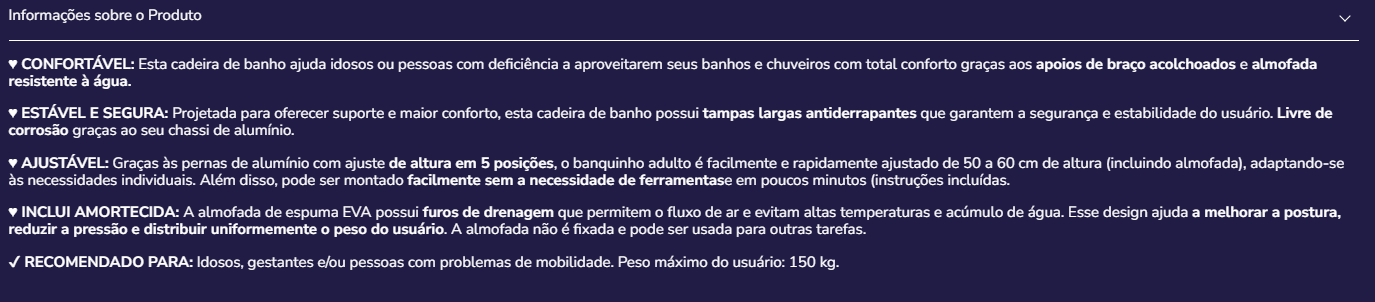 Cadeira de banho K30016