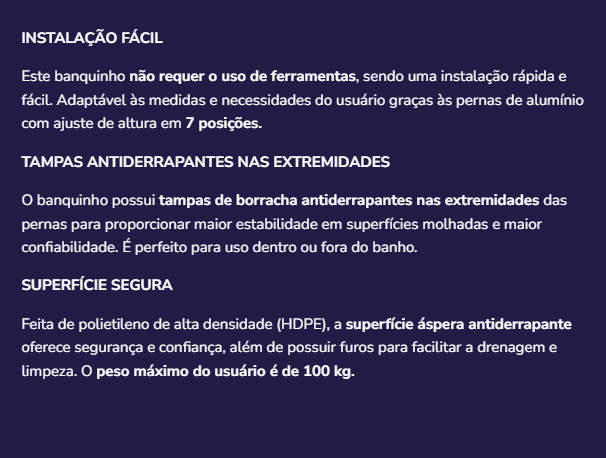 Banco de banho  P30002