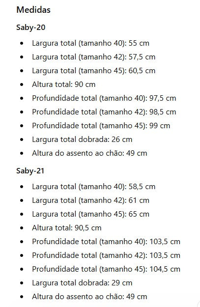 Cadeira de rodas Saby 20/21