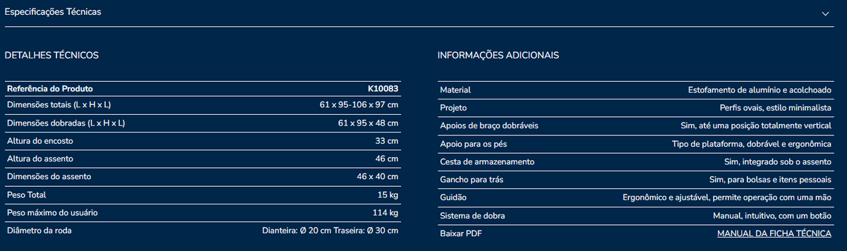 Cadeira de rodas K10083