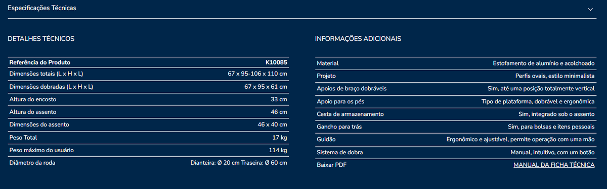 Cadeira de rodas K10085