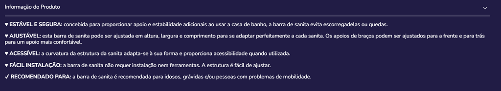 Apoio de braços sanita K30001