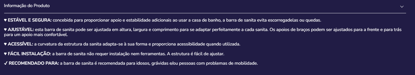Apoio de braços sanita K30001