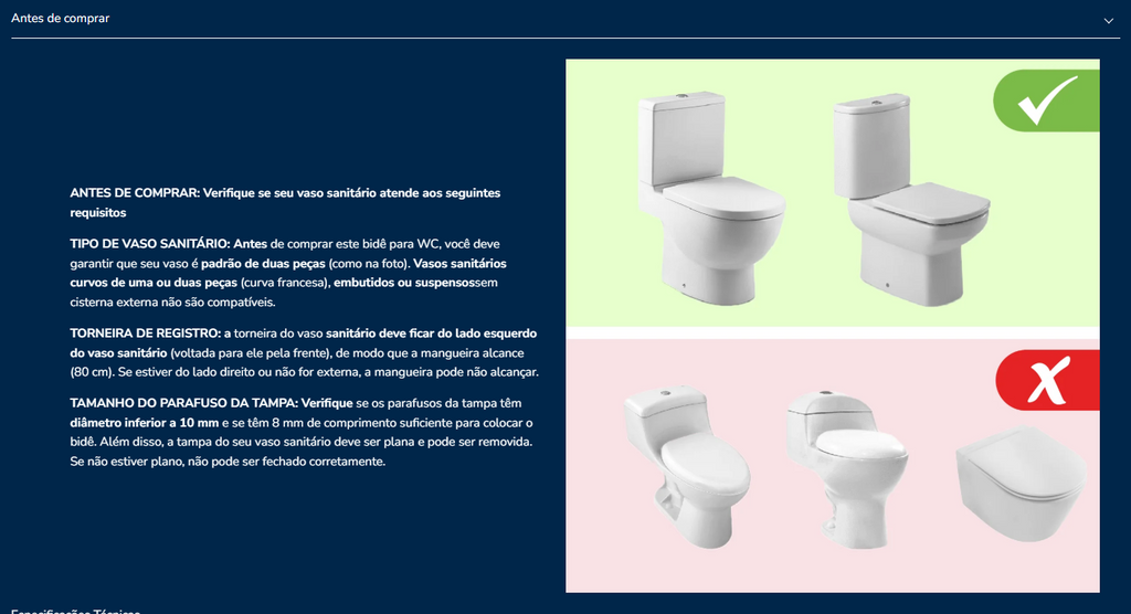 Jato de agua sanita K30008