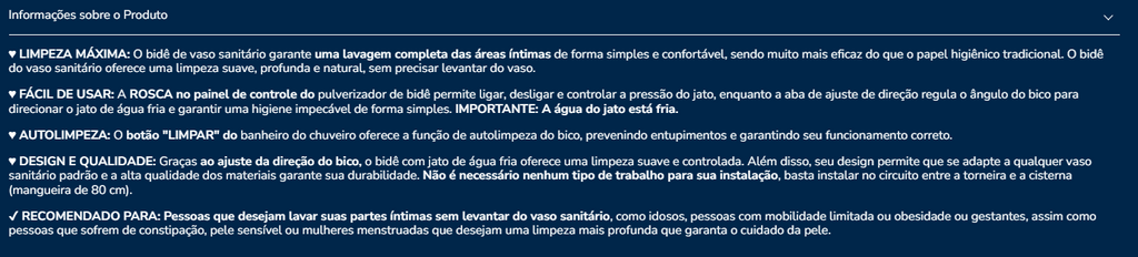 Jato de agua sanita K30008