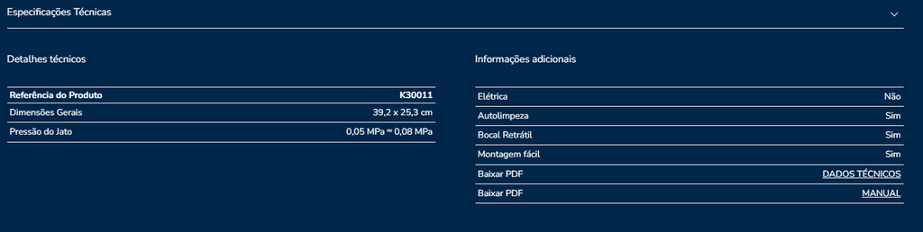 Jato de agua Kmina K30011