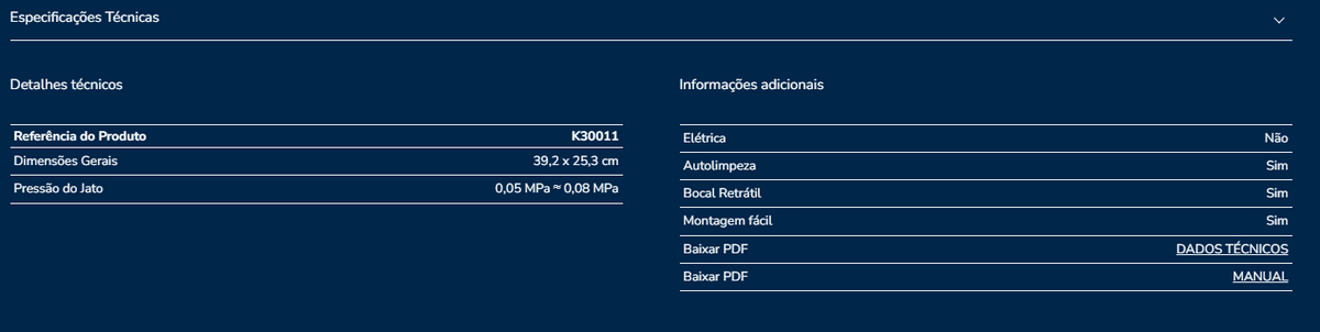Jato de agua Kmina K30011