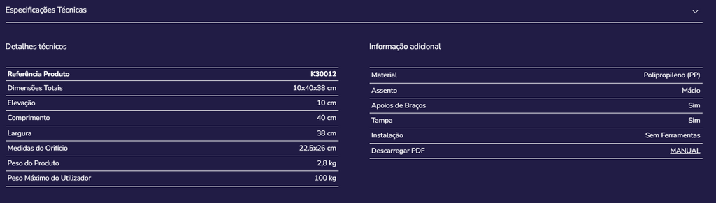 Assento sanitário K30012