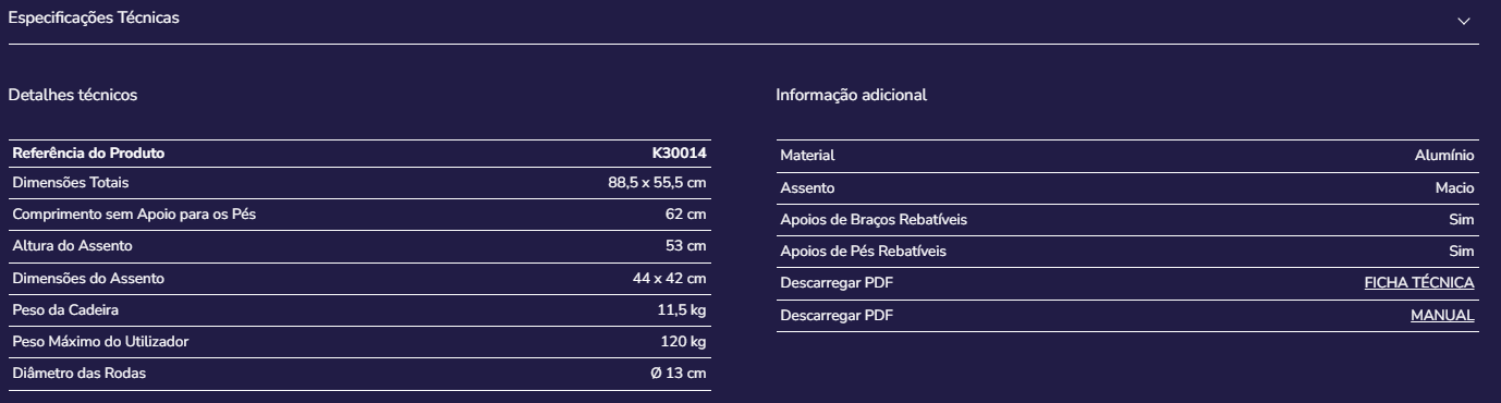 Cadeira de rodas de banho K30014