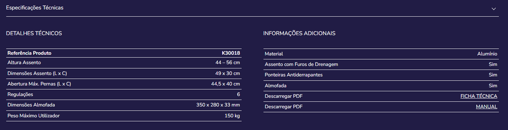 Banco banho K30018