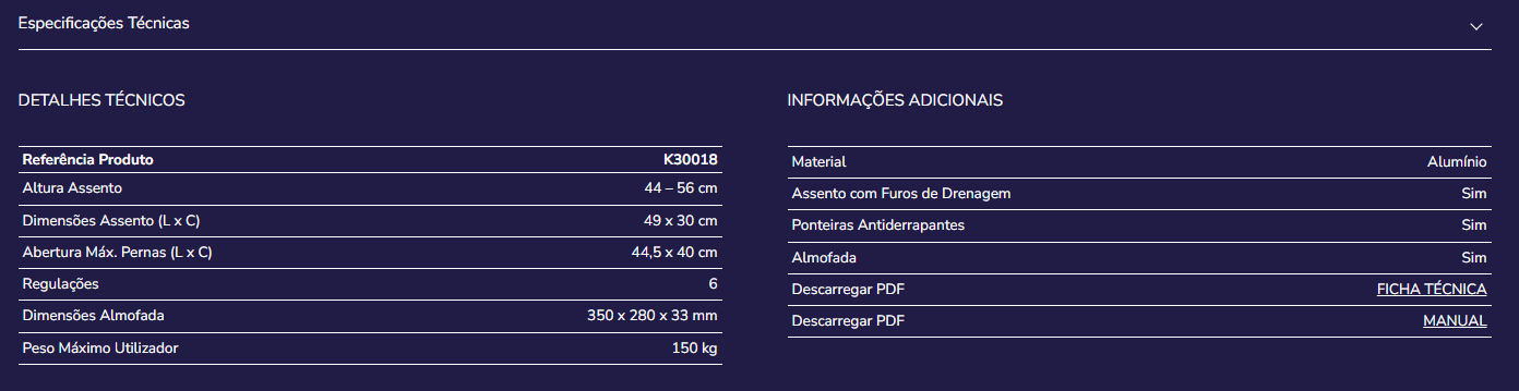 Banco banho K30018