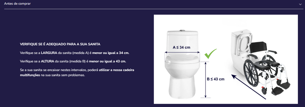 Cadeira de rodas banho K30031
