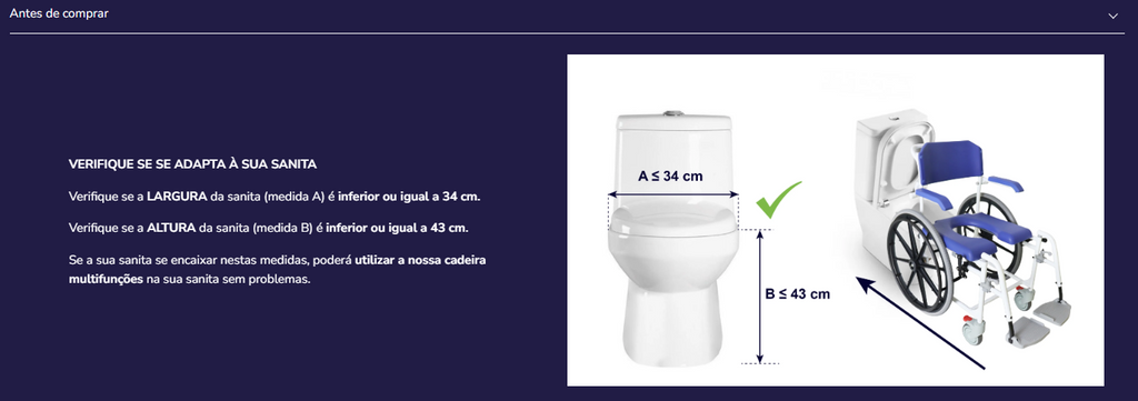Cadeira de rodas banho K30032