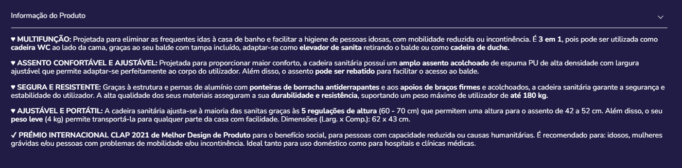 Banco sanitário K30035