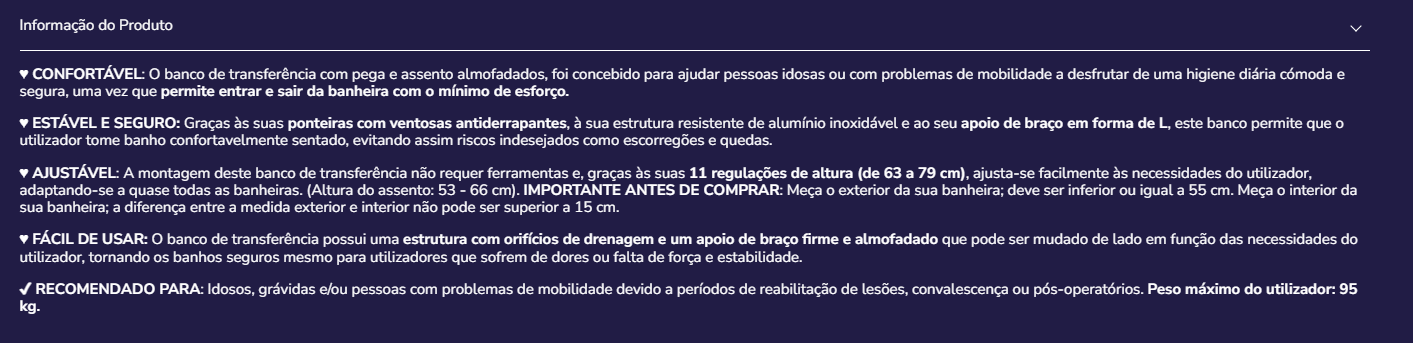 Cadeira de banheira K30036