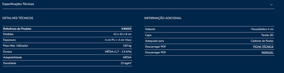 Almofada assento K40003