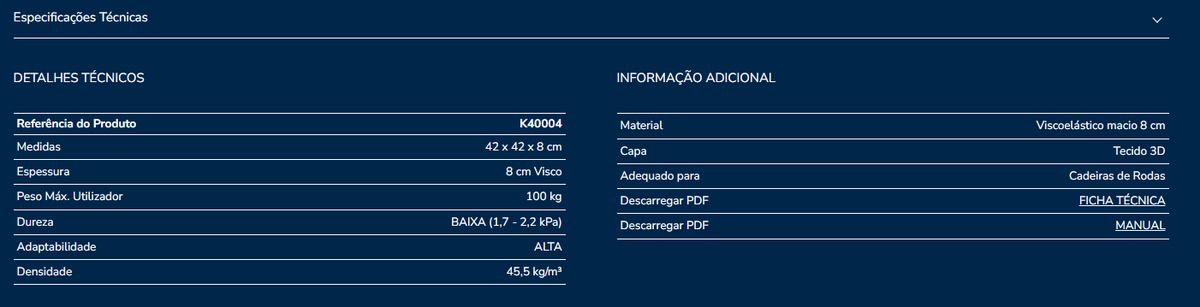 Almofada assento K40004