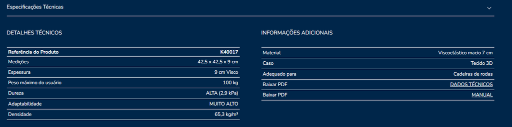 Almofada de assento K40017