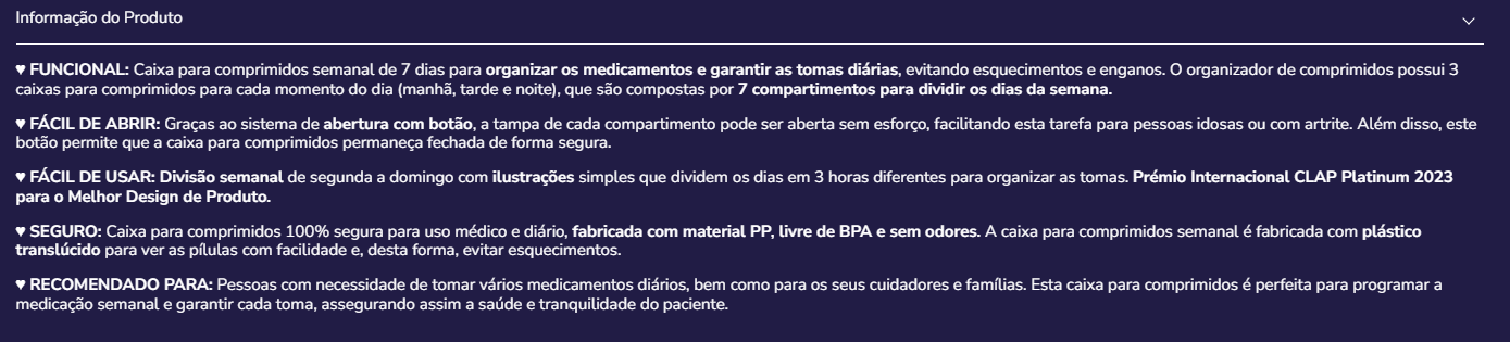 Caixa organizadora de comprimidos K40023