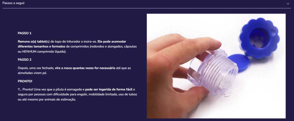 Triturador de comprimidos K40040
