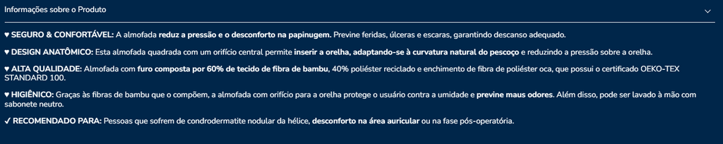 Almofada para orelhas K40053